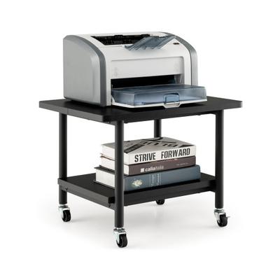 Costway Under Desk Printer Stand with 4 Wheels and...