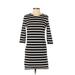 Old Navy Casual Dress - Sweater Dress: Black Stripes Dresses - Women's Size X-Small