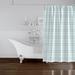 Gracie Oaks Erich Plaid Single Shower Curtain Polyester in Green/Gray/Blue | 71 H x 74 W in | Wayfair 5A64EBFFAD4E4358A572AA60FCD319F1