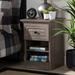 Foundry Select 1 - Drawer Nightstand in Gray Wood in Brown/Gray | 23.5 H x 15.75 W x 15.75 D in | Wayfair A8670690392A43BE82A1A69CB45F05FC