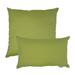 Brayden Studio® Hinchinbrook Sunbrella Indoor/Outdoor 2 Piece Pillow Set Polyester/Polyfill/Sunbrella® in Green | 20 H x 20 W x 5 D in | Wayfair