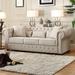 Lark Manor™ Zaffelare 98.5" Rolled Arm Chesterfield Sofa w/ Reversible Cushions Polyester in Brown | 32 H x 98.5 W x 39.75 D in | Wayfair