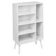 URBNLIVING 6 Sections White Small Bookcase 60x30x84cm + White Legs