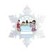 The Holiday Aisle® Personalized NTT Cartoon Snowflake Bath Time 2 Boys, 1 Girl Christmas Holiday Shaped Ornament Plastic in Blue/Pink | Wayfair