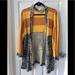 Anthropologie Sweaters | Anthropologie Mixed Floral/ Stripe Sweater | Color: Orange/Yellow | Size: M