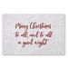 Red 1 x 18 W in Kitchen Mat - The Holiday Aisle® Morganton Merry Christmas to All Kitchen Mat Synthetics | 1 H x 18 W in | Wayfair