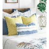 Eastern Accents Motu Reef Floral Cotton Coverlet/Bedspread Set Cotton in Blue | Twin Coverlet + 2 Standard Shams + Throw Pillow | Wayfair