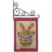 Breeze Decor Egg Bunny 2-Sided Burlap 19 x 13 in. Garden Flag in Brown/Red | 18.5 H x 13 W x 0.1 D in | Wayfair BD-EA-GS-103041-IP-DB-03-D-US12-AL