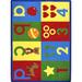 Blue/Green 64 x 0.5 in Area Rug - Toddler Basics by Joy Carpets Area Rug Nylon | 64 W x 0.5 D in | Wayfair 1698C-01