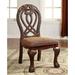Astoria Grand Wilbanks Queen Anne Back Side Chair in Cherry Wood/Upholstered/Fabric in Brown/Red | 45 H x 22 W x 27.75 D in | Wayfair