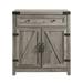 "30"" Farmhouse Barn Door Accent Cabinet in Grey Wash - Walker Edison AF30BDGW"