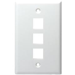 DataComm 3-Gang Duplex Outlet Combination Wall Plate in White | 0.5 H x 2.75 W x 4.5 D in | Wayfair DCM203003WH