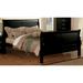 Red Barrel Studio® Brodeur Low Profile Sleigh Standard Bed Wood in White/Black | 47 H x 62 W x 90 D in | Wayfair 1045839C1F8748269F77E75FF235CE81