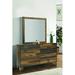 Foundry Select 6 Drawer Double Dresser w/ Mirror Wood in Brown | 33.25 H x 58.5 W x 16 D in | Wayfair B3DD36E4281A418DBB0AF640268B6AC4