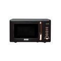 Haden Salcombe Black Microwave Oven - Easy To Use 800w Microwave With 5 Power Levels - 8 Auto Cook Functions, Defrost, Express Cooking - Easy To Clean Interior - Modern Kitchen Appliance