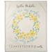 Harriet Bee Giana Sunshine Floral Wreath Personalized Milestone Blanket Polyester | 50 W in | Wayfair 816BCA54909246BD811FBD1A4A5914FB