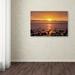 Highland Dunes 'Pacific Sunset' Photographic Print on Wrapped Canvas in White | 30 H x 47 W x 2 D in | Wayfair ALI0765-C3047GG