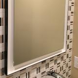 Dowell Lighted Bathroom Mirror Glass/Metal in White | 31 H x 36 W x 2 D in | Wayfair 5005 3631