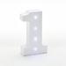 Latitude Run® Mkhitar Wooden LED Freestanding Number 1 Letter Block Wood in Blue/Brown/White | 3.5 H x 1.25 W x 6 D in | Wayfair