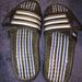 Adidas Shoes | Adidas Slides Size 6 | Color: Black/Blue | Size: 6