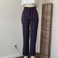 Brandy Melville Pants & Jumpsuits | Brandymelville Navy Red White Striped Tilden Pants | Color: Blue | Size: S