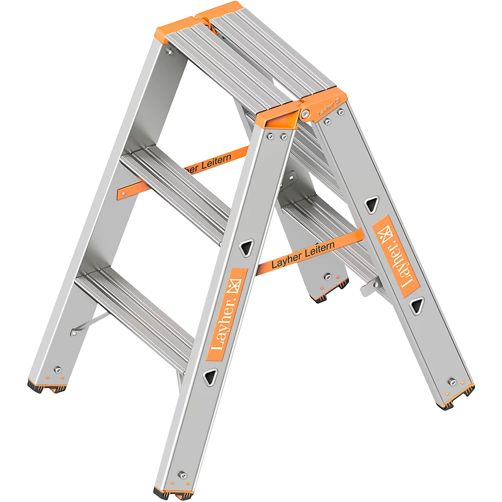 Escabeau à marches Layher