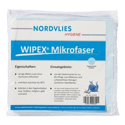 WIPEX Vlies-Mikrofasertuch 40 x 38 cm in Hygienefarben blau, 40 cm