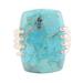 Stunning Charm,'Reconstituted Turquoise Cocktail Ring from India'