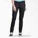 Dickies Women's Slim Fit Skinny Leg Pants - Rinsed Black Size 10 (FP512)