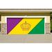 The Holiday Aisle® Mardi Gras Diagonal Stripes Door Mural Polyester in Yellow | 84 H x 96 W x 1 D in | Wayfair F0D91865A3144151A5745B2E90A4FD92