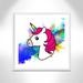 Casa Fine Arts Juvenile Rainbow Baby Unicorn Canvas Art in Pink | 26.5 H x 26.5 W x 1.1875 D in | Wayfair 24536-01