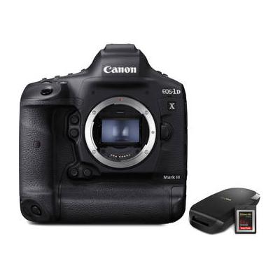 Canon EOS-1D X Mark III DSLR Camera with CFexpress Card and Reader Bundle 3829C019