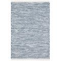 Blue/White 96 x 0.25 in Area Rug - Dash and Albert Rugs Coastal Chevron Handwoven Indoor/Outdoor Area Rug Polyester | 96 W x 0.25 D in | Wayfair