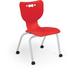 MooreCo Hierarchy 16" Classroom Chair w/ Casters Plastic/Metal in Red/Gray | 31 H x 20.5 W x 23.8 D in | Wayfair 54316-1-Red-NA-PL-HC