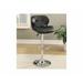 Orren Ellis Hojovice Swivel Adjustable Height Bar Stool Upholstered/Leather/Metal/Faux leather in Black | 18 W x 22 D in | Wayfair