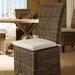 Bay Isle Home™ DeKalb Patio Dining Chair w/ Cushion Wicker/Rattan in Brown | 42.91 H x 19.69 W x 25.5 D in | Wayfair