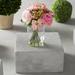 Charlton Home® Mixed Floral Arrangements in Vase Polyester/Faux Silk/Plastic/Fabric in Pink/Red | 10 H x 9 W x 9 D in | Wayfair
