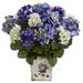 Charlton Home® Hydrangea Centerpiece in Planter Polyester/Faux Silk/Plastic/Fabric | 19 H x 17 W x 17 D in | Wayfair