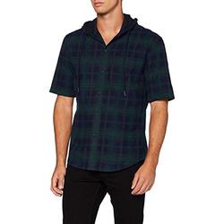 Urban Classics Herren Hooded Short Sleeve Kapuzen T-Shirt, Navy, XL EU
