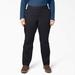 Dickies Women's Plus Relaxed Fit Cargo Pants - Rinsed Black Size 22W (FPW777)