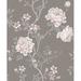 Galerie Wallcoverings Vintage Roses Magnolia Trail Design 33' L x 21" W Wallpaper Roll Non-Woven in Gray | 21 W in | Wayfair G45305