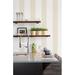 Galerie Wallcoverings Smart Stripes 2 Formal 32.8' L x 21" W Smooth Wallpaper Double Roll Vinyl in White/Brown | 21 W in | Wayfair G67547