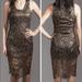 Anthropologie Dresses | Anthropologie Sans Souci Size M Lace Overlay Dress | Color: Black/Gold | Size: M