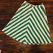 Anthropologie Skirts | Anthropologie Striped Skirt W/ Pockets | Color: Green/White | Size: 4
