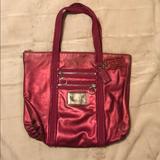 Coach Art | Artists-Perfect To Paint On!! Coach Poppy Glam Fuchsia Large Shoulder Tote | Color: Pink | Size: Os
