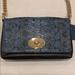 Coach Bags | Coach Snakeskin Print Leather Crosstown Crossbody | Color: Blue | Size: 9”W X 5.5”H X 2”D