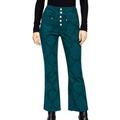 Free People Jeans | 3/$60 Free People Flare Leg Pattern Cropped Pants | Color: Green | Size: 31