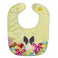 Caroline's Treasures Easter Eggs Baby Bib, Papillon Black White, Large