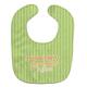 Caroline's Treasures Baby Bib, Fall Pumpkin Spice Green Stripe, Large