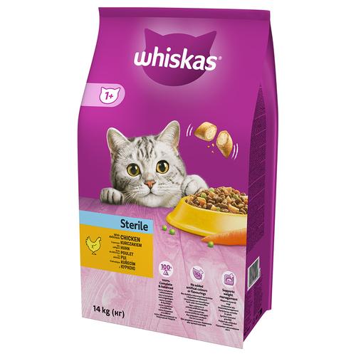 14 kg Whiskas 1+ Sterile Huhn Katzenfutter Trocken